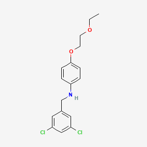 molecular formula C17H19Cl2NO2 B1385643 N-(3,5-Dichlorobenzyl)-4-(2-ethoxyethoxy)aniline CAS No. 1040687-27-1