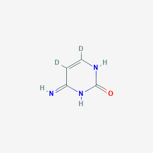 molecular formula C4H5N3O B13856431 2(1H)-Pyrimidinone-4,5-d2, 6-amino-(9CI); Cytosine-d2; Cytosine-5,6-D2; 4-Aminopyrimidin-2(1H)-one-5,6-d2 