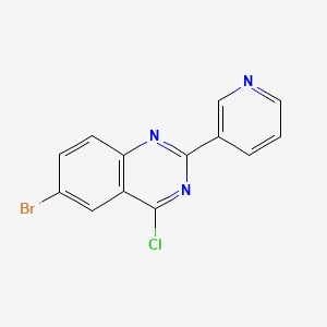molecular formula C13H7BrClN3 B13856446 6-Bromo-4-chloro-2-pyridin-3-ylquinazoline 