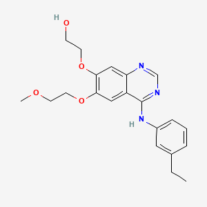 molecular formula C21H25N3O4 B13856454 Erlotinib Ethyl Hydroxide 