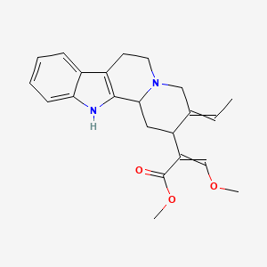 molecular formula C22H26N2O3 B13856462 methyl 2-(3-ethylidene-2,4,6,7,12,12b-hexahydro-1H-indolo[2,3-a]quinolizin-2-yl)-3-methoxyprop-2-enoate 