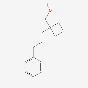 molecular formula C14H20O B13856471 [1-(3-Phenylpropyl)cyclobutyl]methanol 