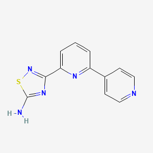 molecular formula C12H9N5S B13856479 3-(2,4-Bipyridin-6-yl)-1,2,4-thiadiazol-5-amine 