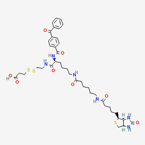 molecular formula C41H56N6O8S3 B13856489 2-{N2-[Na-Benzoylbenzoicamido-N6-6-biotinamidocaproyl]lysinylamido}ethyl-2'-carboxylethyl Disulfide 