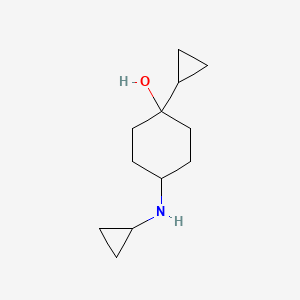 molecular formula C12H21NO B13856499 1-Cyclopropyl-4-(cyclopropylamino)cyclohexan-1-ol 