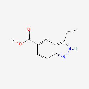 molecular formula C11H12N2O2 B13856522 3-Ethyl-1H-indazole-5-carboxylic acid methyl ester 