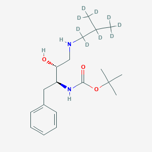 molecular formula C19H32N2O3 B13856544 tert-Butyl ((2S,3R)-3-hydroxy-4-((2-(methyl-d3)propyl-1,1,2,3,3,3-d6)amino)-1-phenylbutan-2-yl)carbamate 