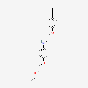 molecular formula C22H31NO3 B1385656 N-{2-[4-(Tert-butyl)phenoxy]ethyl}-4-(2-ethoxyethoxy)aniline CAS No. 1040687-04-4