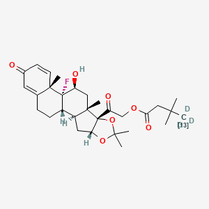 molecular formula C30H41FO7 B13856592 Triamcinolone Hexacetonide-13CD3 