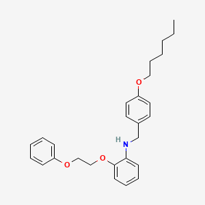 molecular formula C27H33NO3 B1385662 N-[4-(Hexyloxy)benzyl]-2-(2-phenoxyethoxy)aniline CAS No. 1040687-42-0