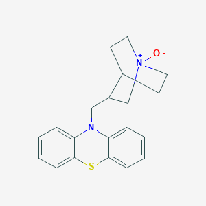 molecular formula C20H22N2OS B13856692 10-[(1-Oxo-1lambda~5~-azabicyclo[2.2.2]octan-3-yl)methyl]-10H-phenothiazine CAS No. 62657-86-7