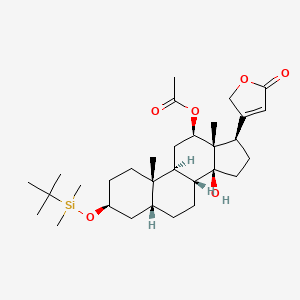 molecular formula C31H50O6Si B13856715 Des-3-hydroxy-3-((tert-butyldimethylsilyl)oxy) 12beta-Aacetyldigoxigenin 