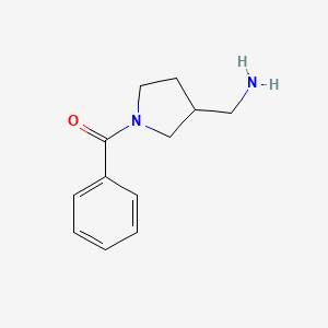molecular formula C12H16N2O B13856721 [3-(Aminomethyl)pyrrolidin-1-yl]-phenylmethanone 