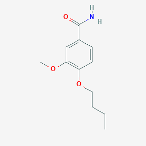 molecular formula C12H17NO3 B13856759 4-Butoxy-3-methoxybenzamide 