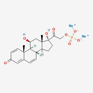 molecular formula C21H25Na2O8P B13856817 6-Dehydro Prednisolone 21-O-Phosphate Disodium Salt 