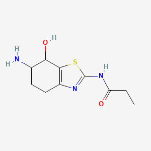 molecular formula C10H15N3O2S B13856873 N-(6-Amino-7-hydroxy-4,5,6,7-tetrahydrobenzo[d]thiazol-2-yl)propionamide 