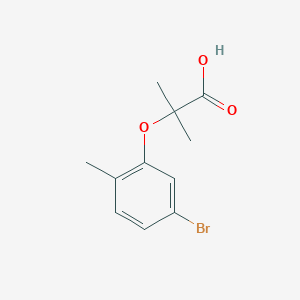 molecular formula C11H13BrO3 B13856890 2-(5-bromo-2-methylphenoxy)-2-methylPropanoic acid 
