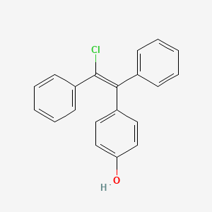 molecular formula C20H15ClO B13856896 Des-N,N-diethylethanamine 4-Hydroxyclomiphene 