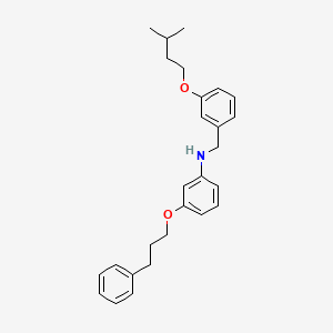 molecular formula C27H33NO2 B1385693 N-[3-(Isopentyloxy)benzyl]-3-(3-phenylpropoxy)aniline CAS No. 1040690-93-4