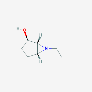 molecular formula C8H13NO B13856991 trans-(+/-)-6-Allyl-6-azabicyclo[3.1.0]hexan-2-ol 