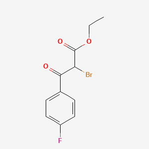 molecular formula C11H10BrFO3 B13856997 Ethyl 2-bromo-3-(4-fluorophenyl)-3-oxopropanoate 
