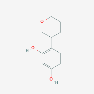 molecular formula C11H14O3 B13857019 4-(Oxan-3-yl)benzene-1,3-diol 