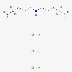 molecular formula C8H24Cl3N3 B13857032 N'-(4-amino-4,4-dideuteriobutyl)-1,1-dideuteriobutane-1,4-diamine;trihydrochloride 