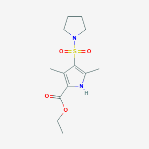 molecular formula C13H20N2O4S B13857246 ethyl 3,5-dimethyl-4-(pyrrolidin-1-ylsulfonyl)-1H-pyrrole-2-carboxylate 