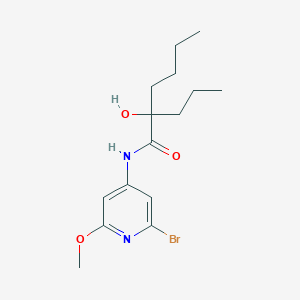 molecular formula C15H23BrN2O3 B13857301 N-(2-bromo-6-methoxypyridin-4-yl)-2-hydroxy-2-propylhexanamide 