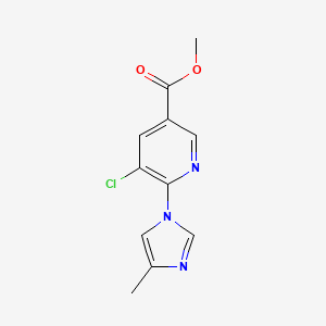 molecular formula C11H10ClN3O2 B13857349 Methyl 5-chloro-6-(4-methylimidazol-1-yl)pyridine-3-carboxylate 