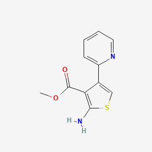 molecular formula C11H10N2O2S B1385738 Methyl 2-amino-4-(pyridin-2-yl)thiophene-3-carboxylate CAS No. 1019521-30-2