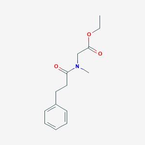 molecular formula C14H19NO3 B13857401 Sarcosine, N-(3-phenylpropionyl)-, ethyl ester 