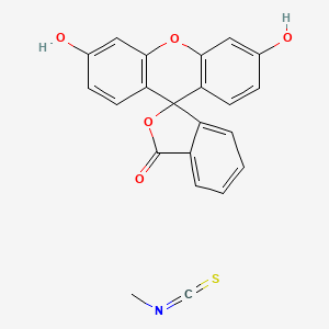 molecular formula C22H15NO5S B13857412 3',6'-dihydroxyspiro[2-benzofuran-3,9'-xanthene]-1-one;methylimino(sulfanylidene)methane 