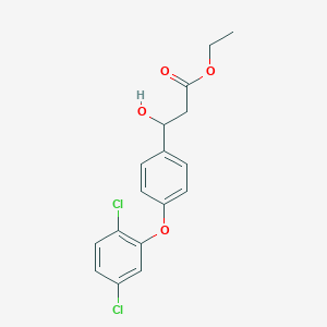 molecular formula C17H16Cl2O4 B13857457 Ethyl 3-[4-(2,5-dichlorophenoxy)phenyl]-3-hydroxypropanoate 
