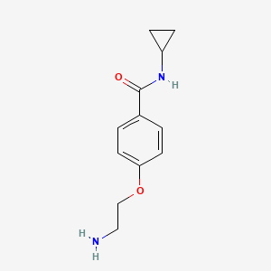 molecular formula C12H16N2O2 B1385748 4-(2-Aminoethoxy)-N-cyclopropylbenzamide CAS No. 1018250-89-9