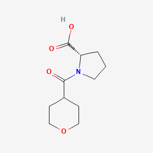 molecular formula C11H17NO4 B1385749 (S)-1-(Tetrahydro-2H-pyran-4-carbonyl)pyrrolidine-2-carboxylic acid CAS No. 1308987-73-6
