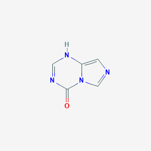 molecular formula C5H4N4O B138575 Imidazo[1,5-a][1,3,5]triazin-4(1H)-one CAS No. 145837-60-1