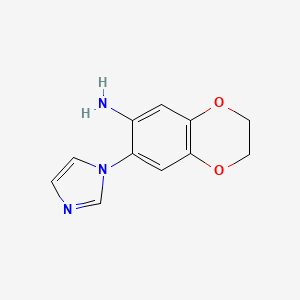 B1385757 7-(1H-Imidazol-1-YL)-2,3-dihydro-1,4-benzodioxin-6-amine CAS No. 1019558-21-4