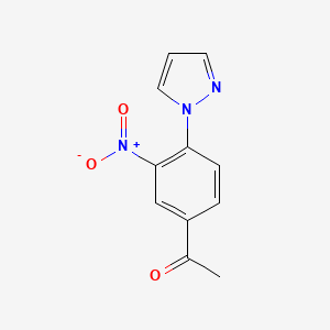 1-[3-nitro-4-(1H-pyrazol-1-yl)phenyl]ethanone