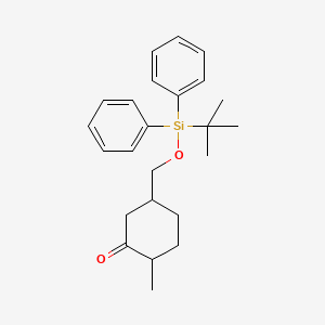 molecular formula C24H32O2Si B13857593 5-(((Tert-butyldiphenylsilyl)oxy)methyl)-2-methylcyclohexanone 