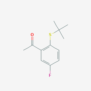 1-[2-(Tert-butylsulfanyl)-5-fluorophenyl]ethan-1-one