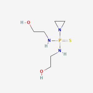 molecular formula C6H16N3O2PS B13857610 P-Aziridin-1-yl-N,N'-bis(2-hydroxyethyl)phosphonothioic Diamide 