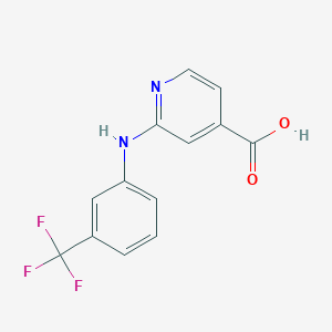 molecular formula C13H9F3N2O2 B1385765 2-{[3-(Trifluoromethyl)phenyl]amino}isonicotinic acid CAS No. 42729-22-6
