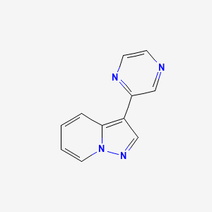 molecular formula C11H8N4 B13857687 3-Pyrazin-2-ylpyrazolo[1,5-a]pyridine 
