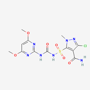 molecular formula C12H14ClN7O6S B13857716 Carobxamide Halosulfuron 