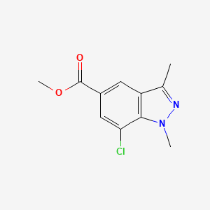molecular formula C11H11ClN2O2 B13857748 Methyl 7-chloro-1,3-dimethyl-1H-indazole-5-carboxylate 