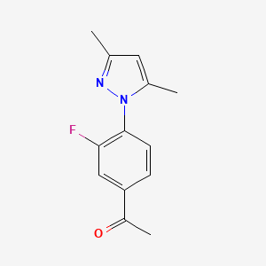 1-[4-(3,5-Dimethyl-1H-pyrazol-1-yl)-3-fluorophenyl]ethanone
