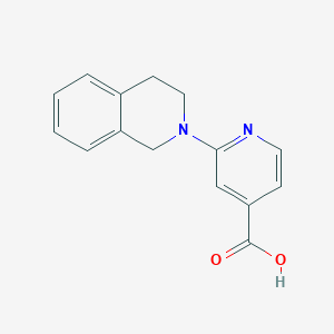 molecular formula C15H14N2O2 B1385785 2-[3,4-Dihydro-2(1H)-isoquinolinyl]-isonicotinic acid CAS No. 1019375-24-6