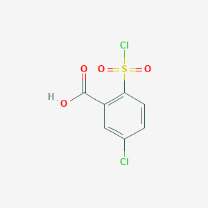 molecular formula C7H4Cl2O4S B13857858 5-Chloro-2-chlorosulfonylbenzoic acid 