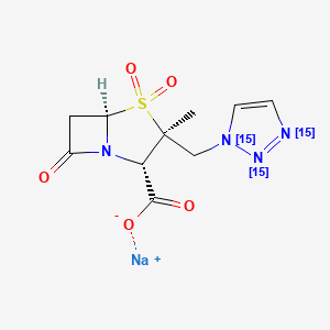 molecular formula C10H11N4NaO5S B13857863 Tazobactam Sodium Salt-15N3 